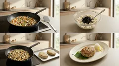 水切りで崩れにくい：ひじきと野菜たっぷり、味噌香る豆腐ハンバーグの作り方